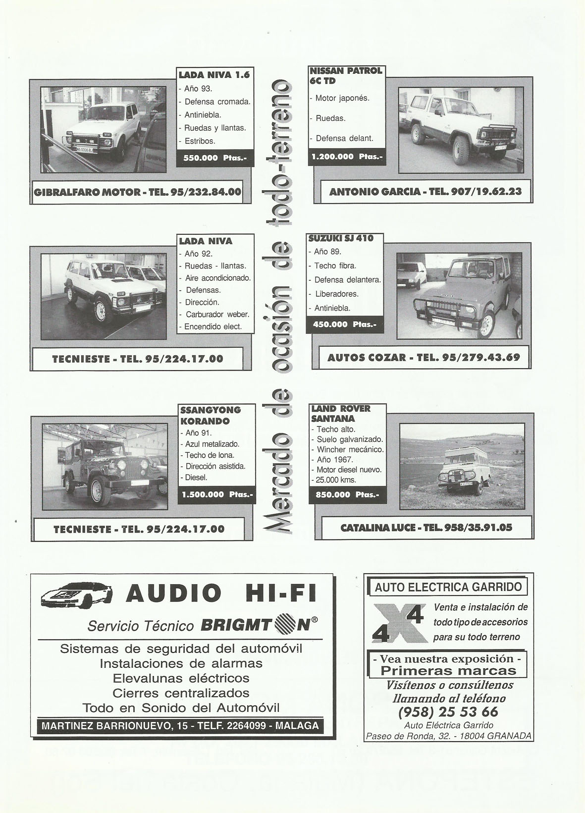 Revista Local 4x4 32 22 Mercado de Ocasión 4x4 y Publicidad Audio HiFi y Auto Eléctrica Garrido