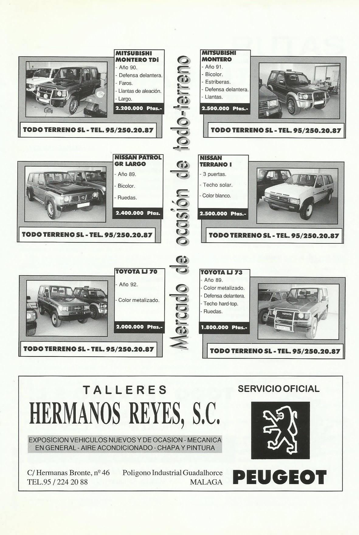 Revista Local 4x4 32 23 Mercado de Ocasión 4x4 y Publicidad Talleres Hermanos Reyes Peugeot