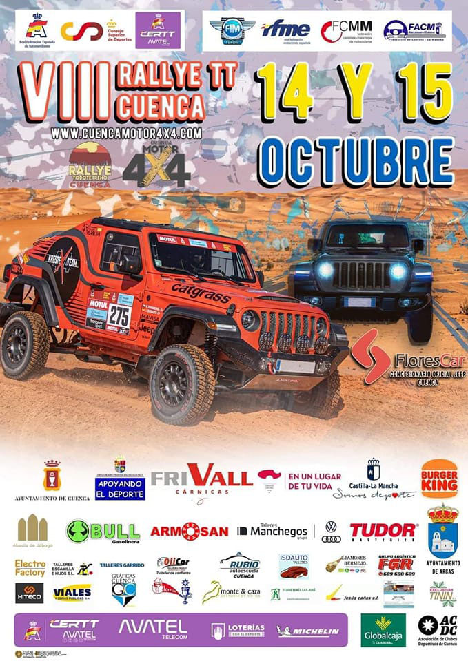 Cartel oficial VIII Rallye TT Cuenca 2022.