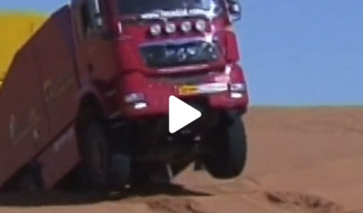 Entrenamiento para el Dakar Camión del equipo Team Lince Raid con camión Man 6×6