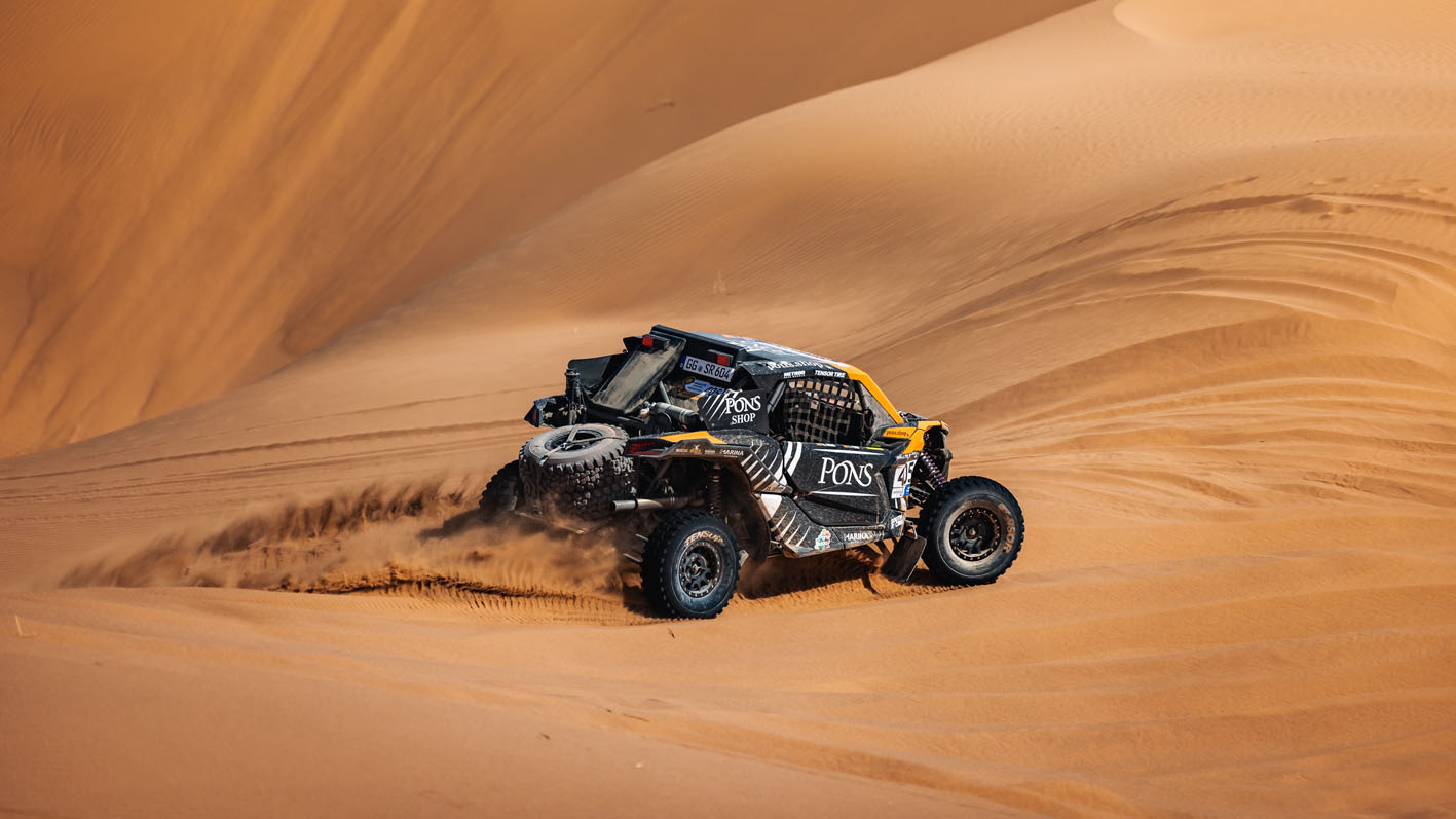 Un problema mecánico obliga al equipo formado por Eduard Pons y Marc Serra a abandonar en el Rally de Marruecos 2023